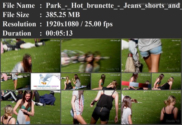 Park_-_Hot_brunette_-_Jeans_shorts_and_green_bra.wmv.jpg