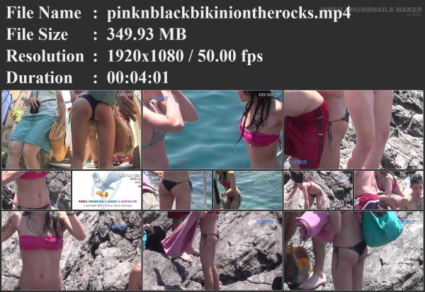 pinknblackbikiniontherocks.mp4.jpg